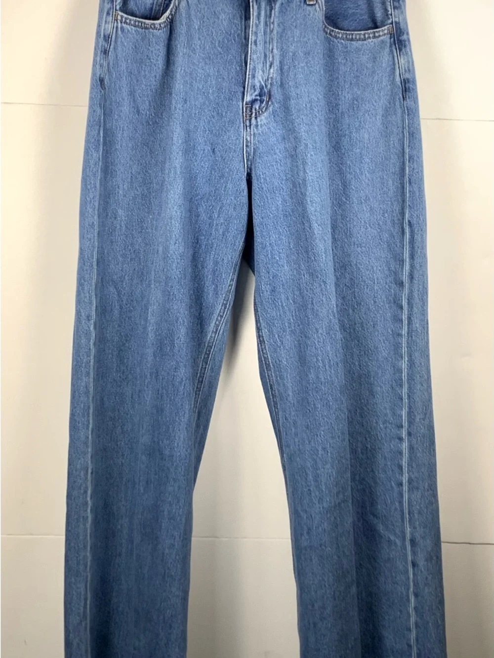 Cello Jeans Womens 11 Wide Leg Raw Hem Frayed Waist Blue Denim High Rise Y2K